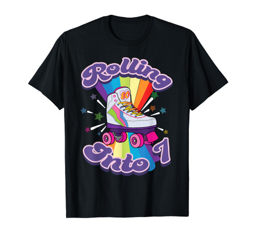Roller Skating 7 Years Old 7th Birthday Girl Skate 80's Gift T-Shirt