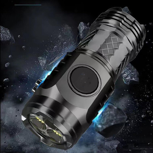 German Three-eyed Monster Mini Flash Super Power Flashlight, Three-Eyed Monster Mini Flashlight, German Three Eyed Monster Flashlight, Linterna Mini Flash Super Power (Black 1PCS)