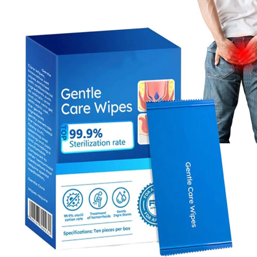 YAWKONT Gentle Care Wipes, Care Wipes, Hemorrhoid Wipes, Soothing Hemorrhoid Wipes, Rapid Relief Hemorrhoid Wipes (10PCS)