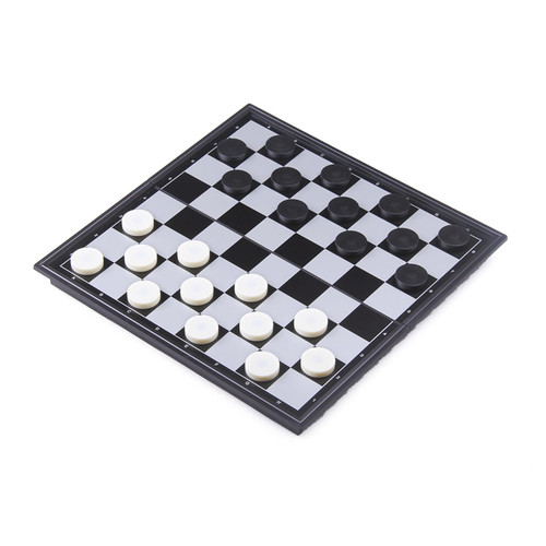 Bydezcon Portable Magnetic Travel Chess Set Folding Checkers Board Game Travel Magnetic Chess & Checkers Board Game Gifts Portable Folding Board Game Home
