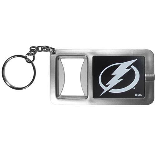 NHL Siskiyou Sports Fan Shop Tampa Bay Lightning Flashlight Key Chain with Bottle Opener One Size Black NHL Siskiyou Sports Fan Shop Tampa Bay Lightning Flashlight Key Chain with Bottle Opener One Size Black