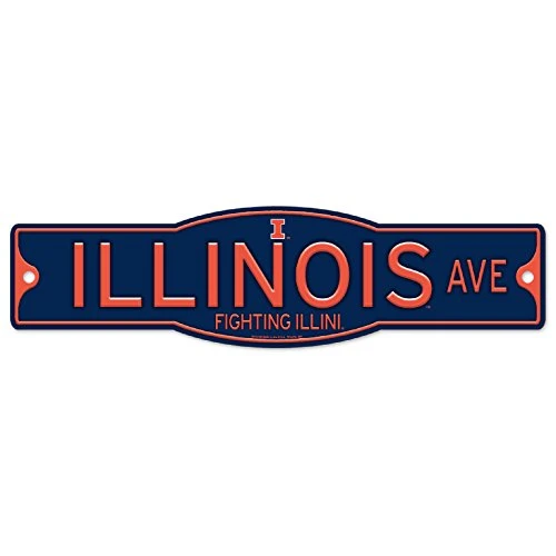 Wincraft Illinois Illini 4" x 17" Plastic Street Sign