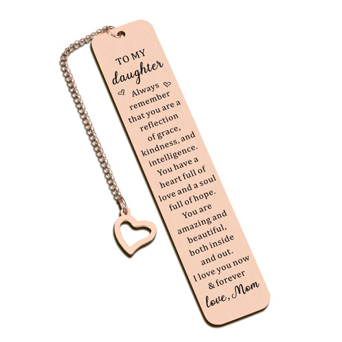 Inspirational Birthday Gifts for Daughter Girls Valentines Day Gifts for Kids Daughter Girls from Mom Graduation Wedding Bookmark Gifts for Daughter from Mom Stocking Stuffers for Teens Girls Kids