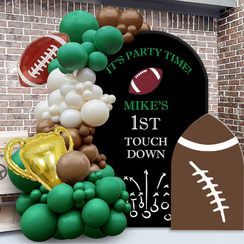 Teddyparty Football Balloon Arch Garland, White Sand Green and Brown Balloon Garland Kit Sports Balloons Boys First Down Football Birthday Party Decoration Teddyparty Football Balloon Arch Garland, White Sand Green and Brown Balloon Garland Kit Sports Balloons Boys First Down Football Birthday Party Decoration