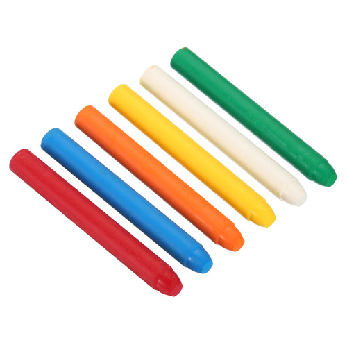 PATIKIL Dustless Sidewalk Chalk, 6 Pack Colored Chalk Outdoor Sidewalk Chalk Washable Party Favors Solid for Chalkboard Teachers Blackboard Outside