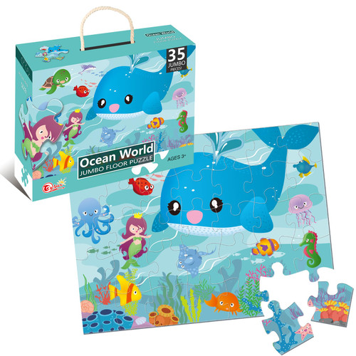 JZMDEDR Jumbo Floor Puzzle for Kids Ocean World Jigsaw Puzzles 35-Piece Ages 3-5?Preschool Learning Development Toys Large Floor Puzzle for Toddlers&Kids Ages 4-8 Years Old (2 x 1.4 Feet) JZMDEDR Jumbo Floor Puzzle for Kids Ocean World Jigsaw Puzzles 35-Piece Ages 3-5?Preschool Learning Development Toys Large Floor Puzzle for Toddlers&Kids Ages 4-8 Years Old (2 x 1.4 Feet)