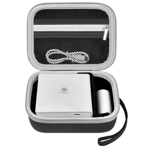Case Compatible with Phomemo M02/ T02/ M02S/ M02 pro/ Q30S/ M02X Inkless Sticker Photo Printer. Mini Portable Printer Storage Carrying Holder for Label Maker, Thermal Paper, USB Cable (Box Only)-Black