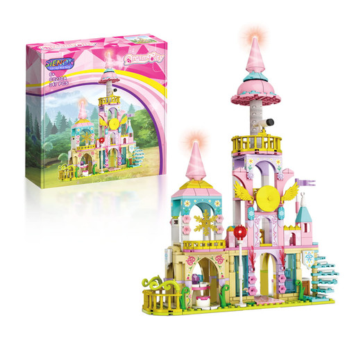 SIENON Girls Princess Castle Building Toys-347 PCS Building Blocks Pink Palace Brick Toys for Girls Age 6-12 Years Old STEM Construction Toys Set Friends Play House Building Kits Gift for Kids