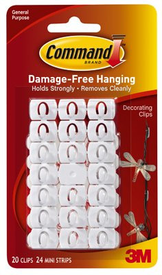 Command Strips 17026 Command Decorating Clips 20 Count