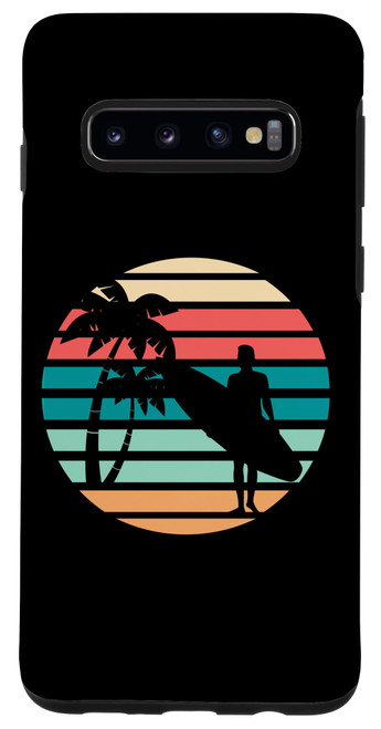 Galaxy S10 Retro Vintage Surf Surfing Surfboard - Vintage Retro Surfer Case
