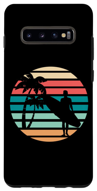 Galaxy S10+ Retro Vintage Surf Surfing Surfboard - Vintage Retro Surfer Case