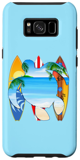Galaxy S8+ Majestic Sea Turtle and Surfboards Case