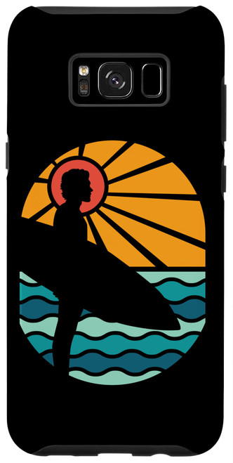 Galaxy S8+ Retro Retro Surfer Surfboard - Vintage Surfing Vintage Surf Case
