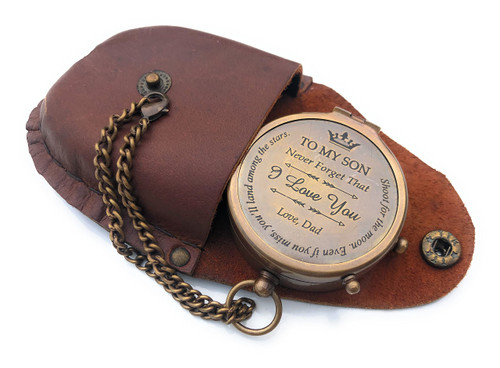 Brass Compass Gift to My Son Compass,My Son,to My Son,Son from Dad,Gift for Son,Father Son Gift,Mother Son Gift,Love Mom,Son from Mom, Love Dad (Dad to Son)