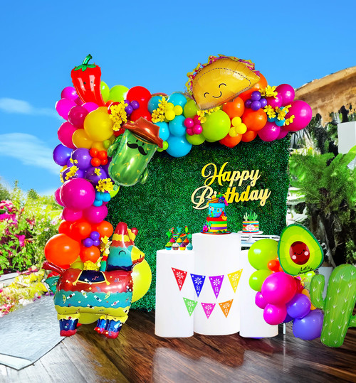 Fiesta themed balloon garland kit 150pcs Mexican Fiesta Party Decorations Arch With Cactus Llama Taco Avocado Chili Pepper Mylar Balloons for carnival Birthday Cinco De Mayo Taco Party Supplies Fiesta themed balloon garland kit 150pcs Mexican Fiesta Party Decorations Arch With Cactus Llama Taco Avocado Chili Pepper Mylar Balloons for carnival Birthday Cinco De Mayo Taco Party Supplies