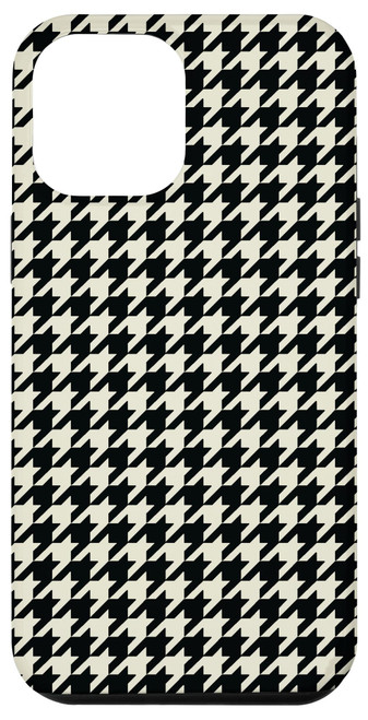 iPhone 12 Pro Max Houndstooth Checkered Plaid Checkers Checkerboard Pattern Case
