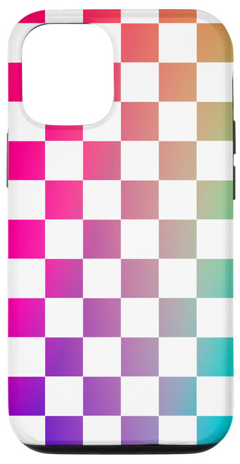 iPhone 13 Checkered Rainbow Checkerboard Pattern Style Case