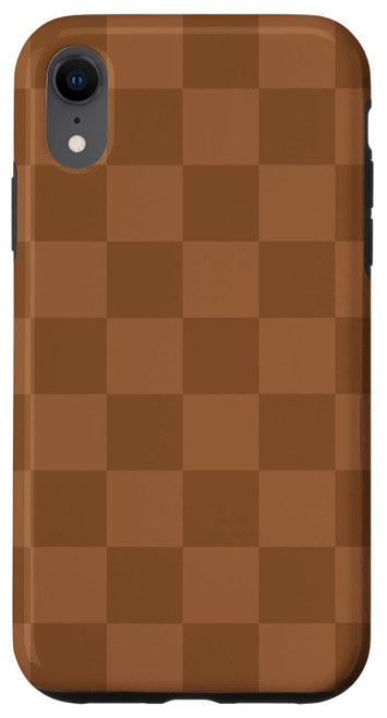 iPhone XR Brown Classic Checkered Big Checkerboard Case
