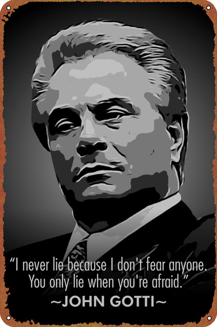 John Gotti Movie Poster Metal Tin Sign Wall Decor Signs,Retro Art Decor Metal Plaque Art 8x12 Inch