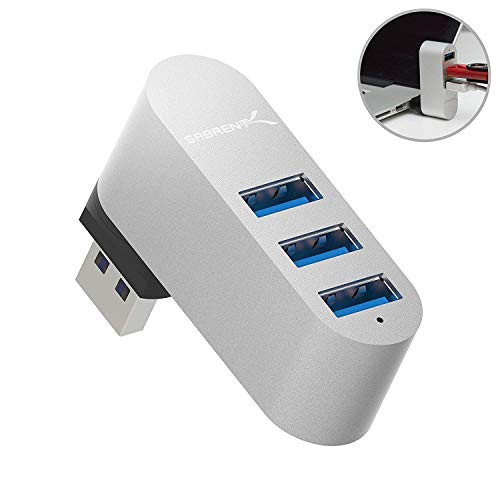 Sabrent Premium 3-Port Aluminum Mini USB 3.0 Hub [90/180 Degree Rotatable] (HB-R3MC)