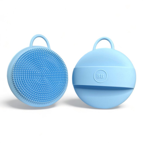 The Blessence Body Silicone Body Scrubber - Blue Exfoliating Body Scrubber, Loofah with Handle, Body Scrub, Bath Sponges for Shower, Body Sponge & Shower Brush for Personal Care, Body Care & More!