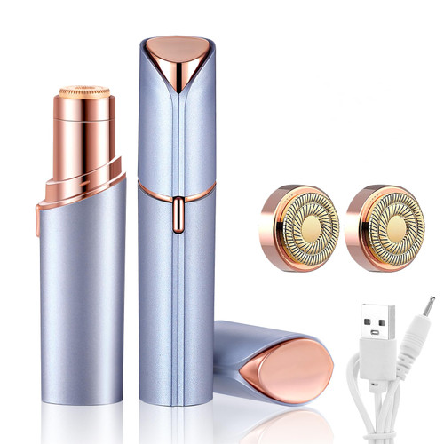 Facial Hair Removal for Women Painless Hair Remover, Waterproof Shaver Razor Hair Remover with LED Light for Face Bikini Peach Fuzz Upper Mustache Lip Chin (Blue kit) Facial Hair Removal for Women Painless Hair Remover, Waterproof Shaver Razor Hair Remover with LED Light for Face Bikini Peach Fuzz Upper Mustache Lip Chin (Blue kit)