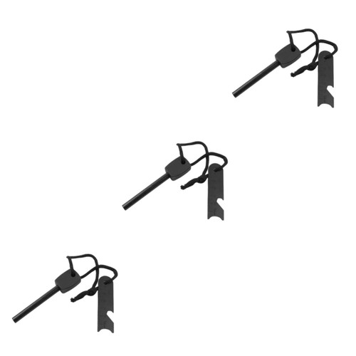 INOOMP 3pcs Emergency Fire Starter Encendedores Outdoor Products Ferrocerium Rod Magnesium Fire Rod Camping Fire Starter Ferro Rod Fire Starter Outdoor Fire Starter Flint Lighter