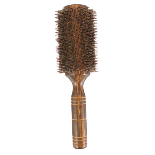 Beatifufu Roll Pig Bristle Curling Comb curl hair comb hair volumizer curler curly hair comb detangling brush hairstyle tools round hairbrush hair brush bristle hair Miss modeling handle