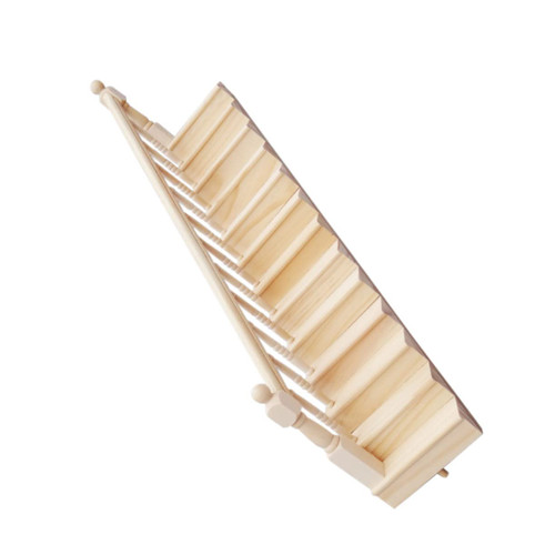 Uonlytech 1 Set Mini Handrail Stairs Mini House Wooden Stair Miniatures Playhouse Staircase Mini Wooden Furniture Mini Staircase Mini Dollhouse Desktop Accessories Doll House Model House
