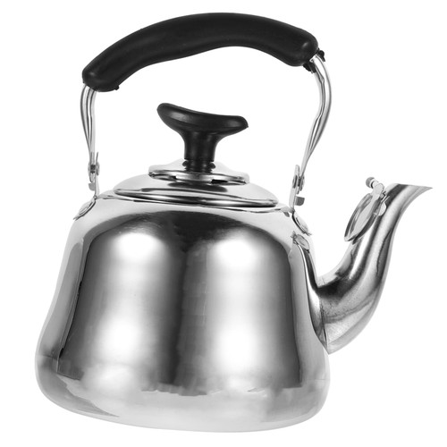 DECHOUS Stainless Steel Kettle Tea Kettle Stovetop Steel Tea Kettle Steel Teapot Stainless Steel Pitcher Coffee Kettle Stovetop Stainless Steel Coffee Pot Whistling Kettle Flat Tea Stand