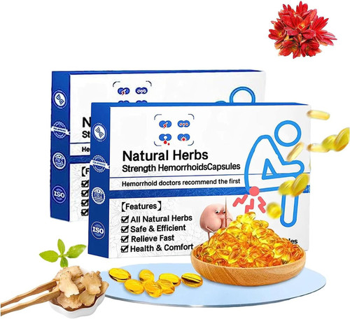 EXQST Natural Herbal Strength Hemorrhoid Capsules,Hemorrhoid Treatment Capsules for Women Men,Helps Relieve Itching,Burning,Pain Or Discomfort Fast