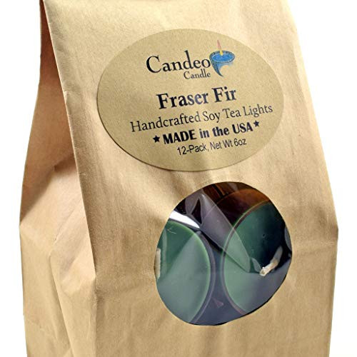 Fraser Fir, Holiday Scented Soy Tealights, 12 Pack Clear Cup Candles, Christmas Candles Fraser Fir, Holiday Scented Soy Tealights, 12 Pack Clear Cup Candles, Christmas Candles