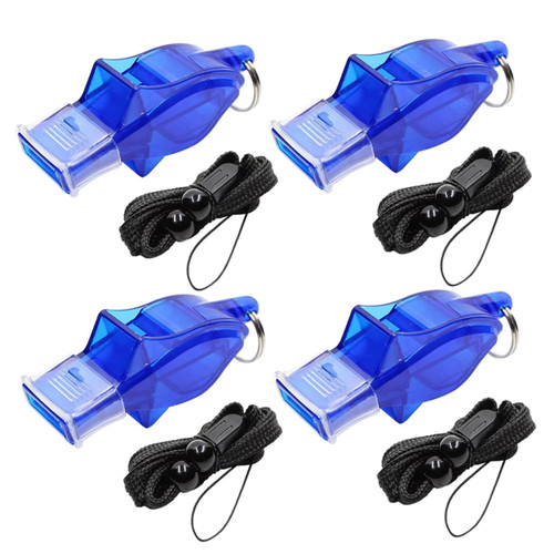BESPORTBLE 4 Set Safety Whistle clicker Whistle Kids Whistles Whistle Necklace Whistles with Rope Referee Whistle Plastic Whistle Lanyard Whistles Sports Whistle with Lanyard Train Bulk Child