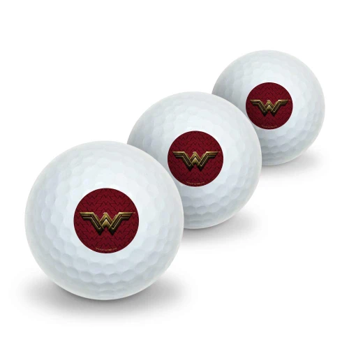 GRAPHICS & MORE Justice League Movie Wonder Woman Logo Novelty Golf Balls 3 Pack