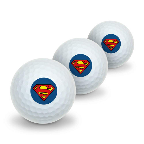 GRAPHICS & MORE Superman Classic S Shield Logo Novelty Golf Balls 3 Pack