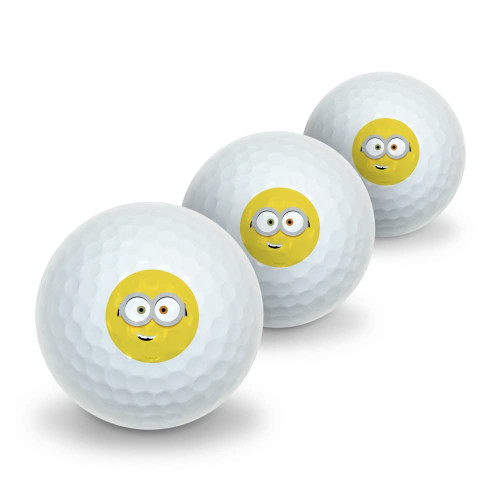 GRAPHICS & MORE Minions Bob Face Novelty Golf Balls 3 Pack
