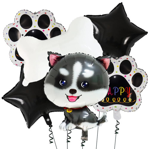 6 Pcs Dog Balloon for Puppy Party-27.55in Dog Balloon,Paw Print Balloons,Bone balloons,Star balloons Dog Birthday Party Supplies, Puppy Balloons for Birthday,Puppy Birthday Decorations (Black) 6 Pcs Dog Balloon for Puppy Party-27.55in Dog Balloon,Paw Print Balloons,Bone balloons,Star balloons Dog Birthday Party Supplies, Puppy Balloons for Birthday,Puppy Birthday Decorations (Black)