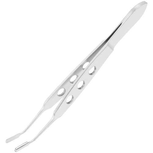 Stainless Steel Meibomian Gland Expressor Professional Forceps Eyelid Massage Tweezers Eyelid Forceps Tip for Dry Eyes, Rectangle Tip