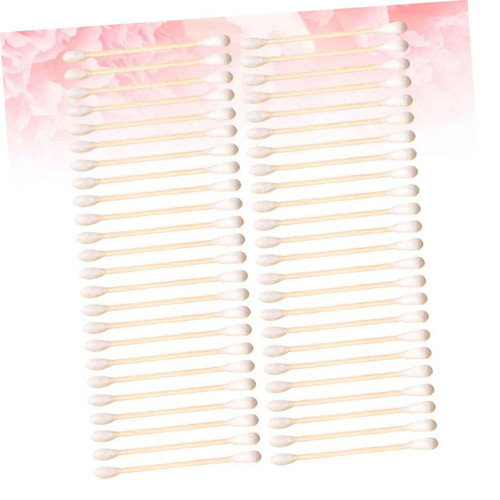 HAKIDZEL 300pcs Wooden Cotton Swabs Cotton Buds Cotton Swab Buds Makeup Cotton Bud Organic Cotton Swab Cotton Swab Stick Makeup Cotton Swabs Ear Swabs Cosmetic Swabs Household