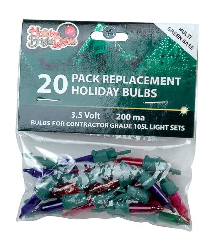 Holiday Bright Lights Contractor Replacement Bulb Set 3.5 V Green Base/Multi Bulb