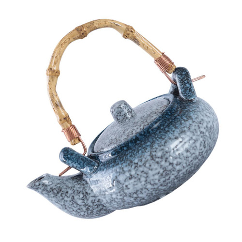 DECHOUS Blue Ceramic Tea Kettle Blue Tea Kettle Ceramic Water Pot Ceramic Loose Leaf Tea Pot Ceramic Teapot Loose Leaf Tea Kettle Loose Leaf Tea Steeper Pot Water Kettle Tea Set Household