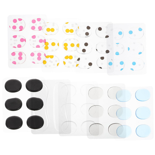 Alasum 9 Sheets Snare Drum Mute Pad Snare Drum Muffler Drum Dampener Clear Resonance Pads Drum Silencers Jazz Drum Mute Pad Cymbal Mufflers Silica Gel Noise-absorbing Stickers Drum Kit