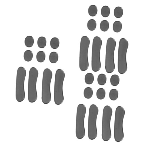 Vaguelly 30 Pcs Drum Silencer Pad Drum Mute Pads Drum Dampening Gel Pad Drum Accessories Drum Dampening Oval Drum Dampeners Drum Mute Mats Clear Gel Drum Pads Silica Gel Practice Mat Roller
