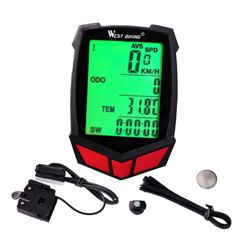 20 Bike Odometer LCD Mountain Bike Computer Speedometer for Bike Cycling Computer Digital Speedometer Bike MTB Bike Speedometer Bike Computer Odometer LCD Monitor Bicycle Stopwatch