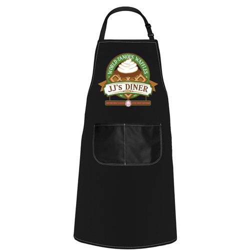 POFULL JJ's Diner World Famous Waffles Apron Leslie Knope Waffles Gift Waffle Lover Gift (JJ's Diner Apron)