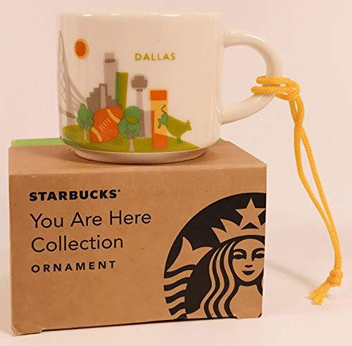 Starbucks Dallas You Are Here Collection Ceramic Coffee Mug Demitasse Ornament 2 oz