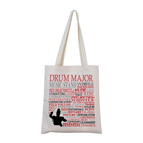 MNIGIU Drum Major Gift Drum Major Appreciation Gift Drum Major Tote Bag for Drummer (Drum Major Tote Bag)