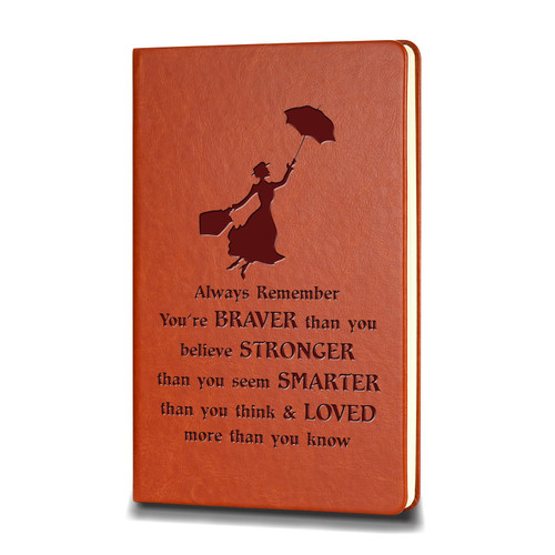 ZWYQWN Mary Movie Gift leather Notebook Mary Quote Gift Poppin Umbrella Fans Gift Journal Notebook Musicals Lover Gift Birthday Christmas Gifts (always remember)