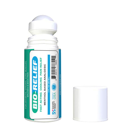 BIO-Relief Pain Relief Gel, Cooling Gel with 10% Menthol & Arnica Montana, 3 oz Roll-on for Arthritis, Muscle Pain, Joint & Back Pain, Topical Analgesic, Fast Acting, Long Lasting Pain Reliever Cream