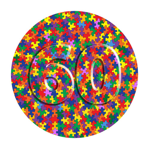 Springbok's 500 Piece Round Jigsaw Puzzle The Puzzler 60th Anniversary - Made in USA